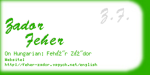 zador feher business card
